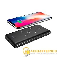 Внешний аккумулятор HOCO J50 10000mAh 2.0A 2USB беспр. зар. Qi черный (1/39)