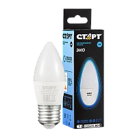 Лампа светодиодная Старт Candle C37 E27 7W 6500К 220V свеча матовая (1/10/100)