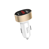 Автомобильное З/У HOCO Z26 2USB 2.1A белый (1/20/120)
