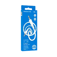 Кабель AUX Borofone BL14 Jack 3.5mm (m)-Jack 3.5mm (m) 2м ПВХ белый (1/63/252)