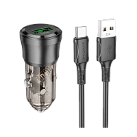 Автомобильное З/У Borofone BZ23 1USB 18W QC3.0 черный (1/98/392)