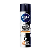 Дезодорант мужской Nivea черное и белое Extra спрей 150мл (1/12)