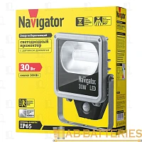 Прожектор галогенная Navigator 500W IP54 2900K черный