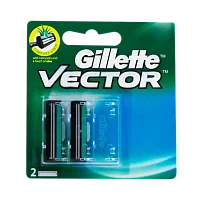 Сменные кассеты Gillette "Slalom Plus (Vector+)" 2 лезвия 2шт. (цена за 1 шт) ENG (1/50)