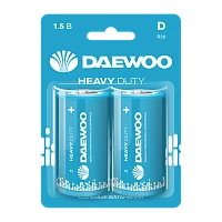 Батарейка Daewoo R20 D BL2 Heavy Duty 1.5V (2/12/96)