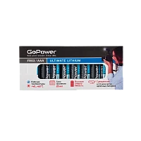 Батарейка GoPower FR03 AAA БОКС10 Литиевая 1.5V (10/800)