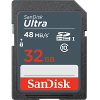 Карта памяти SD SanDisk ULTRA 32GB Class10 UHS-I (U1) 48 МБ/сек
