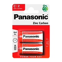 Батарейка Panasonic R14 C BL2 Zinc Carbon 1.5V (2/24/120)