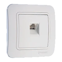 Розетка телефонная Makel Lillium 1гн. белый 70014