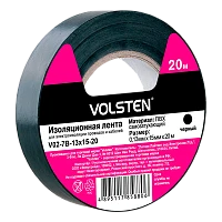 Изолента Volsten 15мм*20м ПВХ черный (1/10/200)