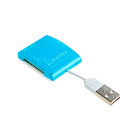 Картридер Smartbuy 713 USB2.0 SD/microSD/MS/M2 синий (1/5)