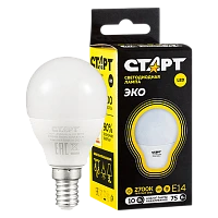 Лампа светодиодная Старт Sphere G45 E14 10W 2700К 220V шар WS (1/10/100)