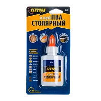 Клей Секунда СТОЛЯР контактный 60г для дерева (столярный) BL1 (1/12/48) 