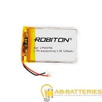 Аккумулятор ROBITON LP503759 3.7В 1200mAh PK1 (1/250)