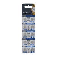 Батарейка GoPower G9/LR936/LR45/394A/194 BL10 Щелочная 1.55V (10/100/3600)