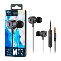 Наушники внутриканальные GFPower M02 с микр. черный (1/200)