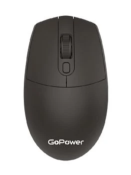 Мышь беспроводная GoPower GPM02 классическая USB черный (1/100)