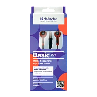Наушники внутриканальные Defender 604 Basic черный красный (1/50)