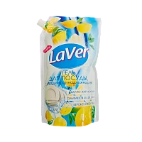 Гель для мытья посуды и детских принадлежностей LaVer Лимон 1л дой-пак (1/6)