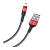 Кабель HOCO X26 USB (m)-Type-C (m) 1.0м 2.0A нейлон черный красный (1/30/300)