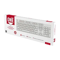 Клавиатура проводная Smartbuy 238 ONE классическая USB 1.5м мультимед. белый (1/20)