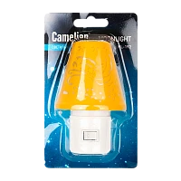 Ночник Camelion NL-192 "Светильник желтый" 3LED 0.5W 220V в розетку (1/24/96)