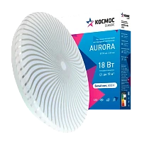 Светильник настенно-потолочный Космос AURORA Classic 18W 230V LED накладной белый (1/20)