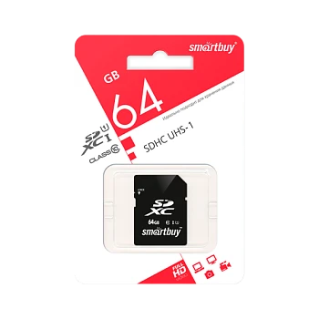 Карта памяти SD Smartbuy 64GB Class10 45 МБ/сек