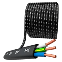 Кабель электрический ЭРА ВВГ Пнг(А)-LS 3 х 1.5 кв.мм черный ГОСТ бухта 100м (цена за 1м.)