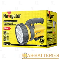Фонарь туристический Navigator NPT-SP10 37LED от аккумулятора желтый