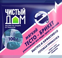 Тесто-брикеты Чистый дом от крыс и мышей 100г (1/50)