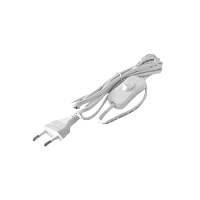 Кабель питания Прогресс для бра 1.7м 10A 2x0.5мм² с переключателем белый (1/200)