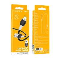 Кабель Borofone BX84 USB (m)-Lightning (m) 1м 2.4A ПВХ черный (1/360)