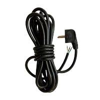 Сетевой кабель Volsten SR-LR2 ПВС3х1 с угловой евровилкой, 3500Вт, 16А, с/з 1.5м чёрный (1/10/150)