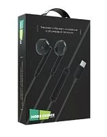 Наушники вставные MORE CHOICE G19a с микр. регулировка громкости Type-C черный (1/24/240)