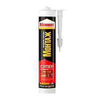 Монтажный клей Момент МВ-100 380г суперсильный Плюс белый (1/12)