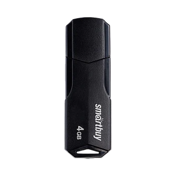 Флеш-накопитель Smartbuy Clue 4GB USB2.0 пластик черный 