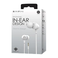Наушники внутриканальные Borofone BM20 с микр. белый (1/36/144)