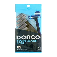 Бритва одноразовая DORCO "TWIN BLADE PIVOT" 2 лезвия 5шт. (1/20)