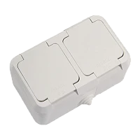 Розетка накладная Makel Nemli Yer 2гн. со шторкой кремовый 18354 (1/6)