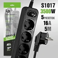 Сетевой фильтр Live Power LP1010 5р.С/З 16A 5.0м с выкл. черный