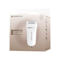 Автомобильное З/У Borofone BZ2 2USB 2.4A белый (1/40/160)