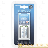 З/У для аккумуляторов Panasonic eneloop Compact Charger AA/AAA 2 слота +2AA 1900mAh (1/4)