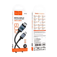 Кабель HOCO X118 Type-C (m)-Type-C (m) 1м 3.0A 60W нейлон дисплей черный (1/31/310)