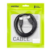 Кабель Smartbuy К-321 HDMI (m)-HDMI (m) 2м силикон ver.1.4 черный (1/120)
