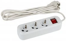 Удлинитель ЭРА UX 3р.С/З 3р.Б/З 10A 5.0м с выкл. белый