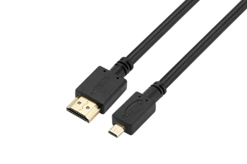 Кабель GoPower HDMI (m)-microHDMI (m) 1м ПВХ ver.2.0 черный Premium Zip-Lock c подвесом (1/200)