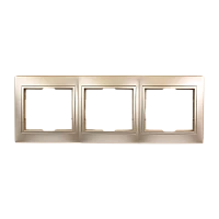 Рамка Smartbuy 3-местная горизонтальная шампань "Венера"
