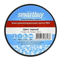 Изолента Smartbuy 15мм*20м ПВХ черный (1/10/200) 