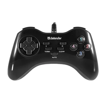 Геймпад проводной Defender Game Master G2 USB 13 кн. черный (1/20/40)